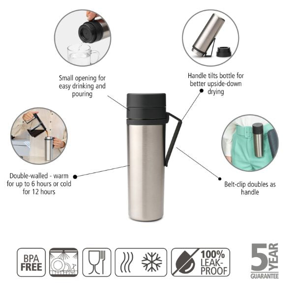 Brabantia Make & Take Insulated Flask 0.5L at Napev GH 