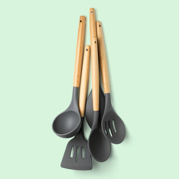 Taylors Eye Witness Silicone & Beech Wood Kitchen Utensils | Set of 5 AT NAPEV GH