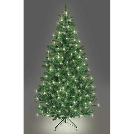 6FT Prelit Green W/Warm White Alaskan Pine Christmas Tree Warm White LEDs at Napev GH