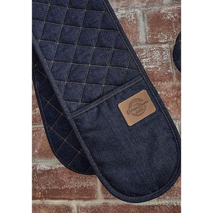 Cooksmart Oxford Denim Double Oven Mitt | Napev