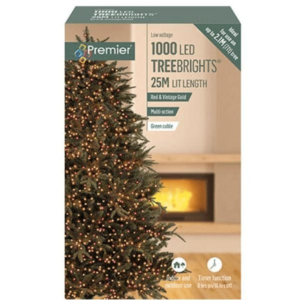 Premier Treebrights 1000 LED M/A - Red & Vintage Gold