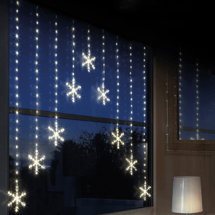 Premier LED Snowflake Curtain Lights – Warm White AT NAPEV GH