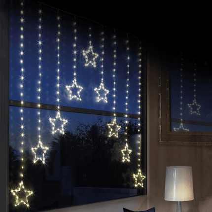 Premier LED Star Curtain Lights – Warm White at Napev GH