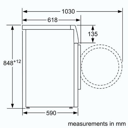 Bosch washing machine, frontloader 8kg - WAJ2018SKE | napevltd.com