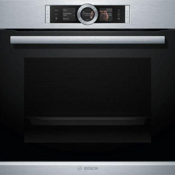 Bosch Series 8 Built-in oven with steam function 60 x 60 cm Stainless steel HSG636BS1 at Napev GH