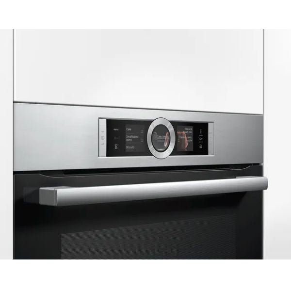 Bosch Series 8 Built-in oven with steam function 60 x 60 cm Stainless steel HSG636BS1 at Napev GH