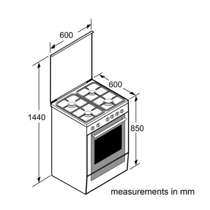 Bosch free-standing gas cooker HGB320E50M at Napev GH