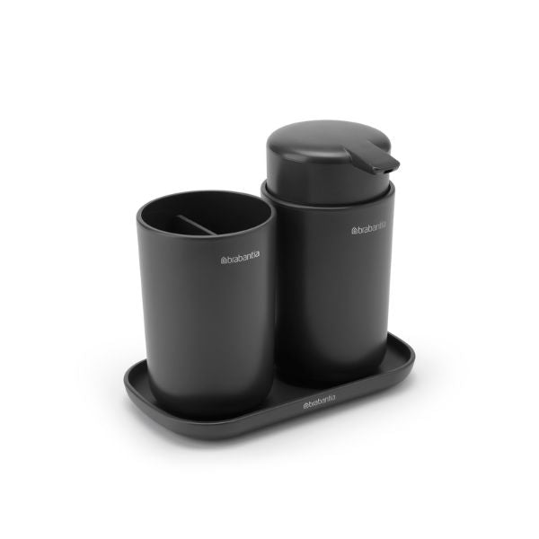 Brabantia ReNew Bathroom Accessory | Set of 3 Dark Grey at Napev GH