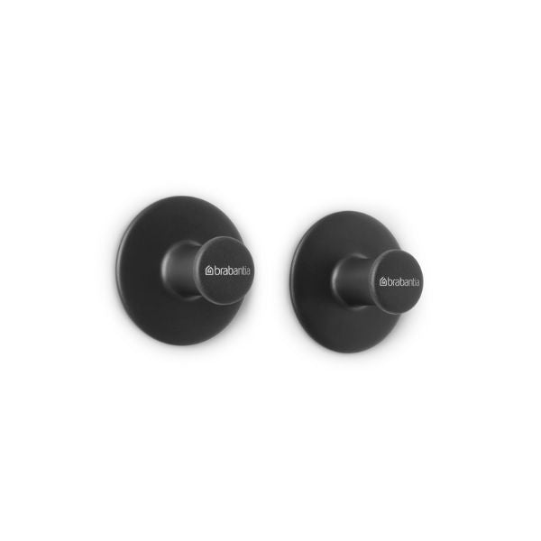 Brabantia ReNew Towel hooks | Set of 2 Dark Grey at Napev GH