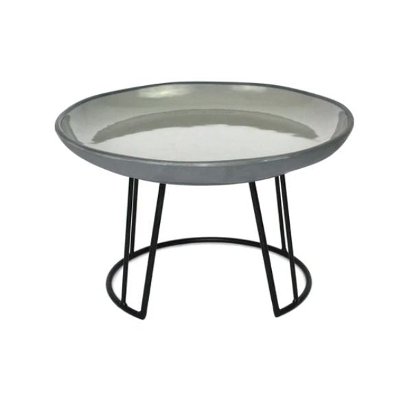 Dalebrook Black Mini Circular Buffet Stand 283x196x256 at Napev GH