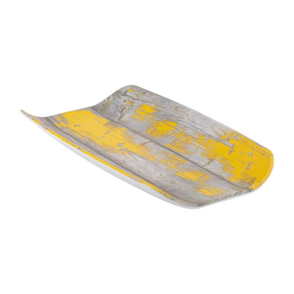 Dalebrook Rustic Yellow Tura Melamine Curved Tray 1/3size 176x325x40mm at Napev GH