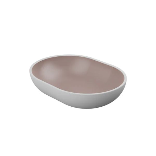 Dalebrook Trafalgar White and Taupe Melamine Oval Dish 280x210x70mm 1.8L at Napev GH