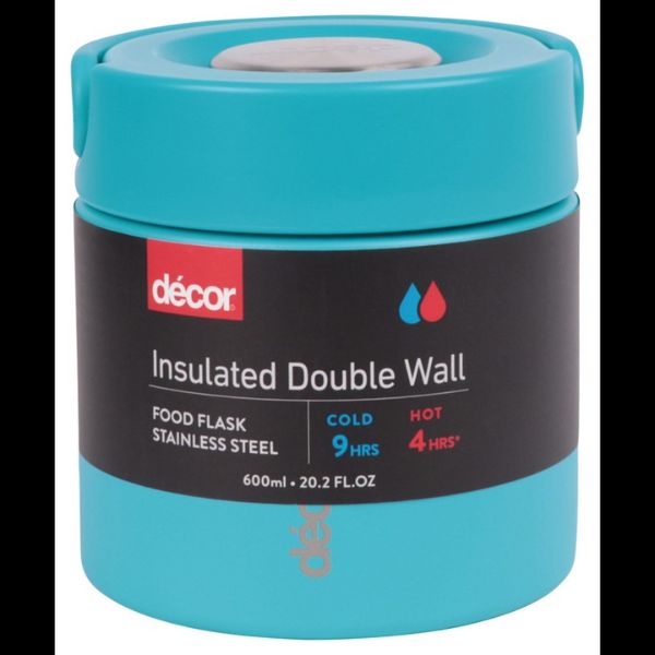 Decor Vacuum Food Flask 600ML Turquoise at Napev GH