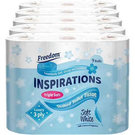 Freedom Inspiration 3ply Toilet Roll | Pack of 45 Soft White at Napev GH