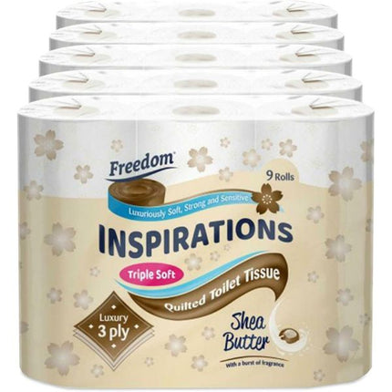 Freedom Inspiration 3ply Toilet Roll | Pack of 45 Shea Butter at Napev GH