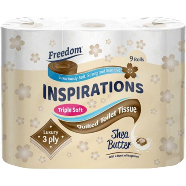 Freedom Inspiration 3ply Toilet Roll | Pack of 45 Shea Butter at Napev GH