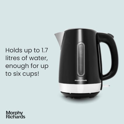 Morphy Richards Equip Black Jug Kettle - 1.7L - 102783 at Napev GH