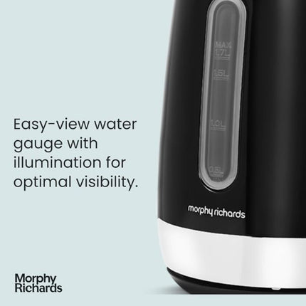 Morphy Richards Equip Black Jug Kettle - 1.7L - 102783 at Napev GH