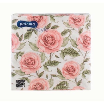 Paloma Napkin 3 Ply Rose 20 Napkins at Napev GH