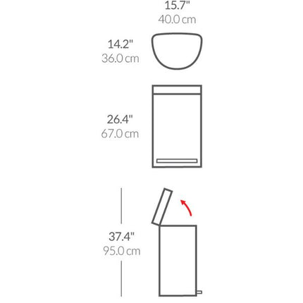 Simplehuman 45L Semi Round Bin at Napev GH