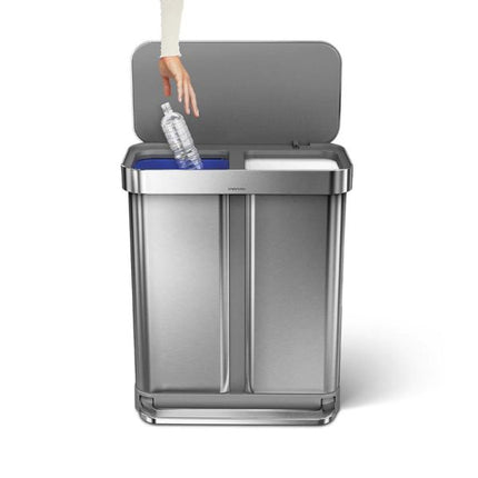 Simplehuman 58L Recycler Pedal Bin Brushed Steel at Napev GH