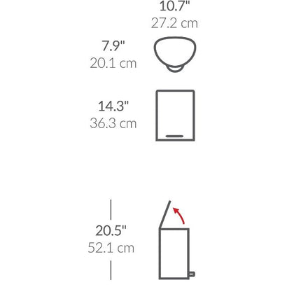 Simplehuman 6L Semi Round Pedal Bin - Premium version AT NAPEV GH