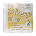 Softesse 9 Toilet Roll 3Ply Scented Lemon | Pack of 5 at Napev GH