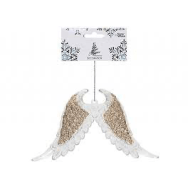 Hanging Acrylic Angel Wings Glitter Decoration AT NAPEV GH