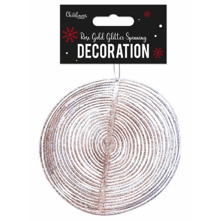 Christmas Spinning Decoration Rose Gold at Napev GH