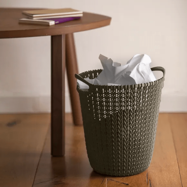 Curver Knit Paper Basket 7L brown | Napev